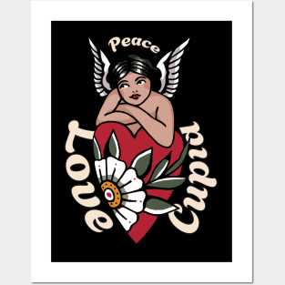 Cute Cupid Vintage Angel Posters and Art